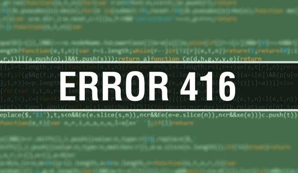 Error 416 Con Fondo Tecnología Digital Código Binario Fondo Abstracto — Foto de Stock