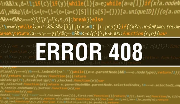 Error 408 Digital Java Code Text Error 408 Computer Software — Stock Photo, Image