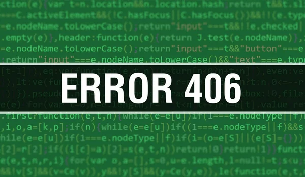 Fehler 406 Mit Abstract Technology Binärcode Background Digital Binäre Daten — Stockfoto