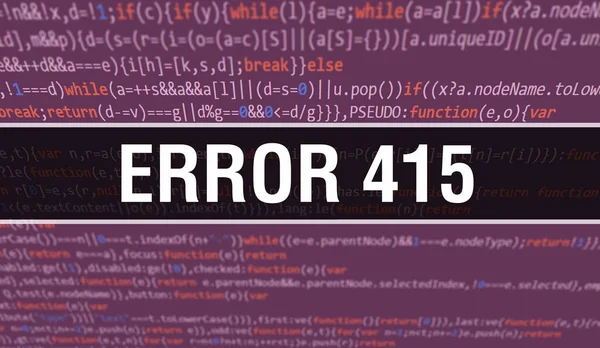 Fout 415 Met Digitale Java Code Tekst Fout 415 Computer — Stockfoto