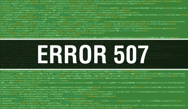 Ошибка 507 Концепция Случайными Частями Программы Code Error 507 Текст — стоковое фото