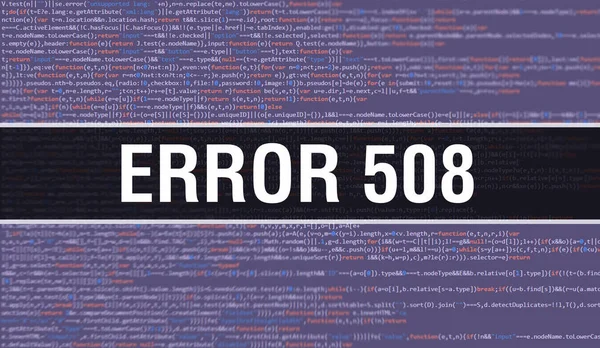 Error 508 Concepto Ilustración Utilizando Código Para Desarrollo Programas Aplicaciones — Foto de Stock