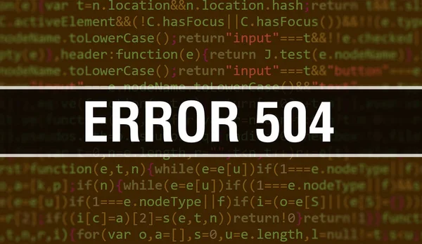 Fout 504 Concept Met Random Parts Program Code Fout 504 — Stockfoto