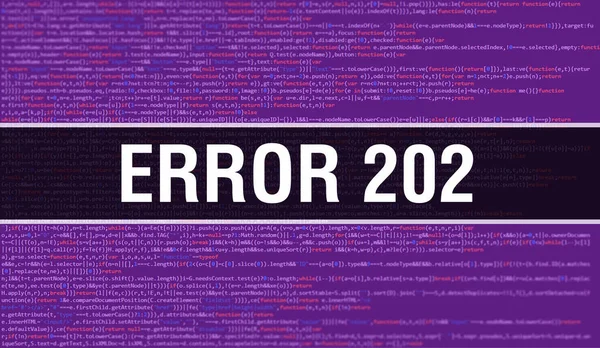 Error 202 Concepto Con Partes Aleatorias Código Programa Error 202 —  Fotos de Stock