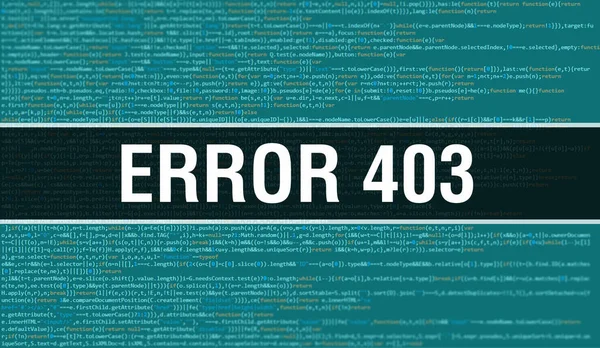 Concepto Error 403 Con Partes Aleatorias Código Programa Texto Error — Foto de Stock