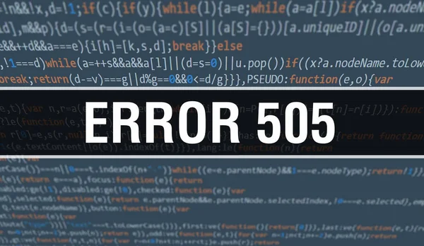 Fout 505 Met Digitale Java Code Tekst Fout 505 Computer — Stockfoto