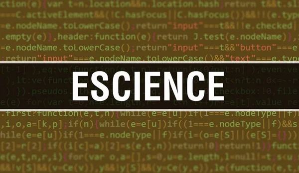 Escience Abstract Technology Binary Code Background Digital Binary Data Secure — Stock fotografie