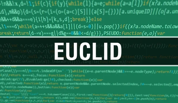 Euclides Com Texto Código Java Digital Conceito Vetor Codificação Software — Fotografia de Stock