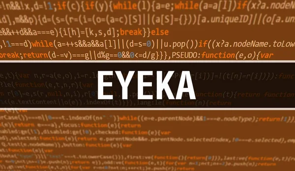 Eyeka Digitálním Textem Java Kódu Eyeka Počítačový Software Kódující Vektorový — Stock fotografie