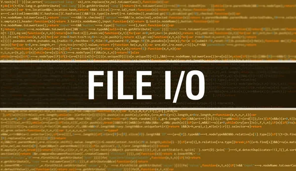 Концептуальная Иллюстрация Ввода Вывода Файлов Использованием Кода Разработки Программ Приложений — стоковое фото