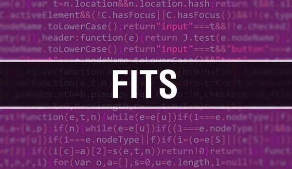 Fits Concept Random Parts Program Code Fits Programming Code Abstract — Stock Photo, Image