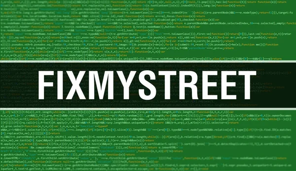 Fixmystreet 컨셉트 Random Parts Program Code Fixmystreet Text Written Programming — 스톡 사진