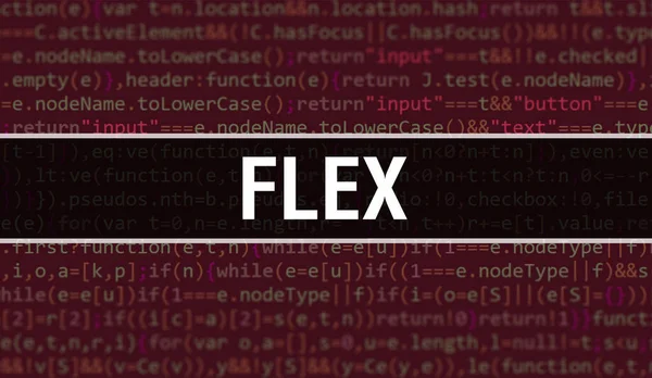 Flex Abstract Technology Binary Code Background Digital Binary Data Secure — 스톡 사진