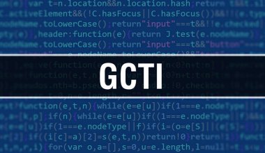 Programın Rasgele Parçaları ile GCTI konsepti. GCTI, yazılım geliştiricisi ve Bilgisayar betiğinin programlama kodları soyut teknoloji arka planına sahiptir. GCTI Arkaplan gözlemi