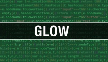 Soyut Teknoloji İkili Kod Arkaplanı ile parılda. Dijital ikili veri ve Güvenli Veri Konsepti. Yazılım, Web Geliştirici Programlama Kodu ve Parıltısı. Parlak Javascript Bilgisayar Betiği