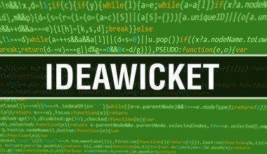 Soyut Teknoloji İkili Kod Arkaplanlı İdeawicket. Dijital ikili veri ve Güvenli Veri Kavramı. Yazılım, Web Geliştirici Programlama Kodu ve İdeawicket. Ideawicket Javascript Bilgisayar Betiği