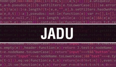 Dijital Java kod metniyle Jadu. Jadu ve Bilgisayar yazılım kodlama vektör kavramı. Java betiği programlanıyor, ekranda Jadu ile birlikte dijital program kodu