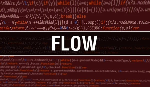 Flow Met Digital Java Code Tekst Flow Computer Software Codering — Stockfoto