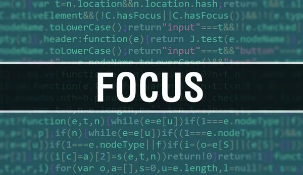 Concept Focus Avec Des Parties Aléatoires Code Programme Focus Avec — Photo