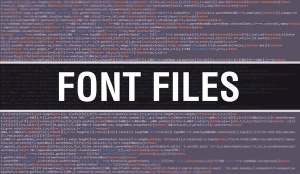 Font Files Concept Random Parts Program Code Font Files 텍스트는 — 스톡 사진