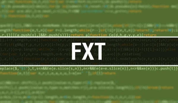 Kili Kodlu Dijital Teknoloji Geçmişi Olan Fxt Program Kodu Fxt — Stok fotoğraf