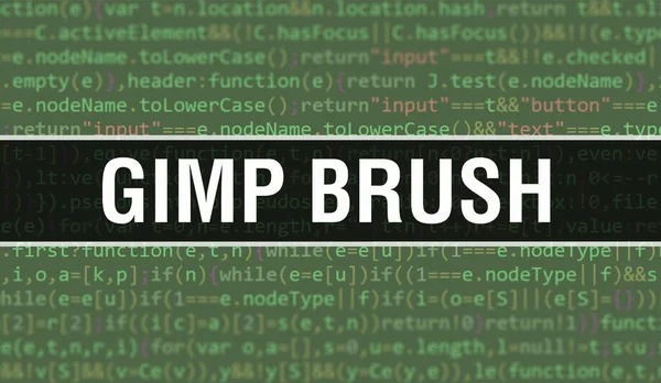 Gimp Βούρτσα Αφηρημένη Τεχνολογία Binary Κώδικα Φόντο Ψηφιακά Δυαδικά Δεδομένα — Φωτογραφία Αρχείου