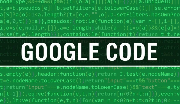 프로그램 Code Google 텍스트의 Random Parts Program Code Google Code — 스톡 사진