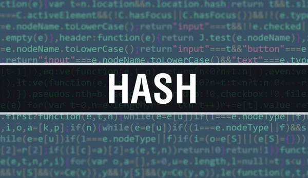 Hash Koncept Illustration Med Kod För Att Utveckla Program Och — Stockfoto