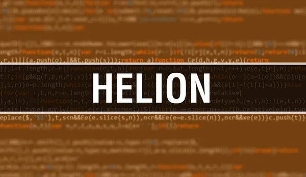 Helion Koncept Med Slumpmässiga Delar Programkoden Helion Med Programmering Kod — Stockfoto