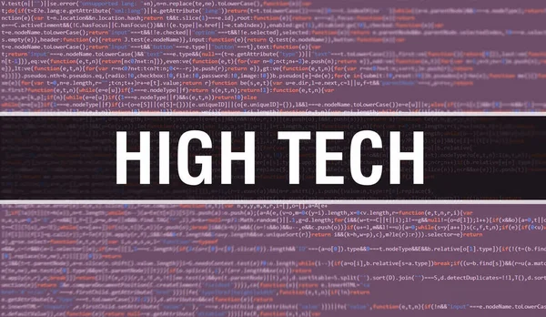 Hightech Met Binary Code Digitale Technologie Achtergrond Abstracte Achtergrond Met — Stockfoto