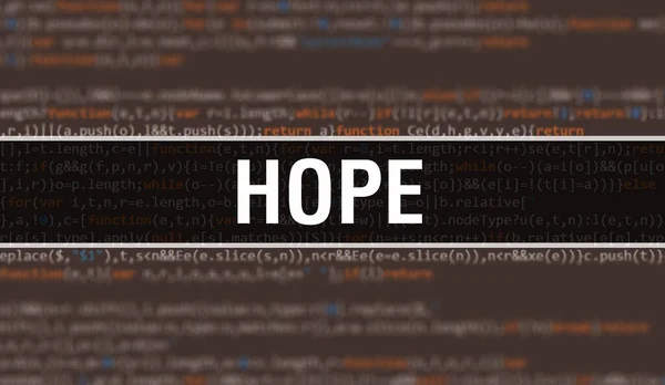Koncept Naděje Náhodnými Částmi Programového Kódu Hope Programming Code Abstract — Stock fotografie