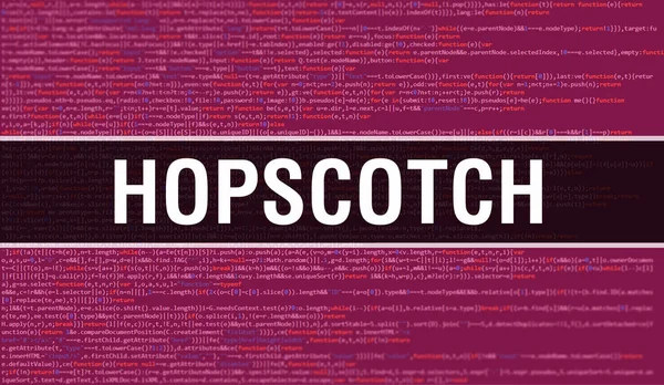 Hopscotch Com Texto Código Java Digital Hopscotch Conceito Vetor Codificação — Fotografia de Stock