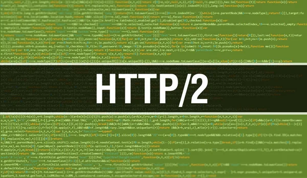 Http 2ではデジタルJavaコードテキストが使用されます Http 2とComputerのソフトウェアコーディングベクトルの概念 プログラミングスクリプトJava 画面上のHttp 2を持つデジタルプログラムコードイラスト比率 — ストック写真