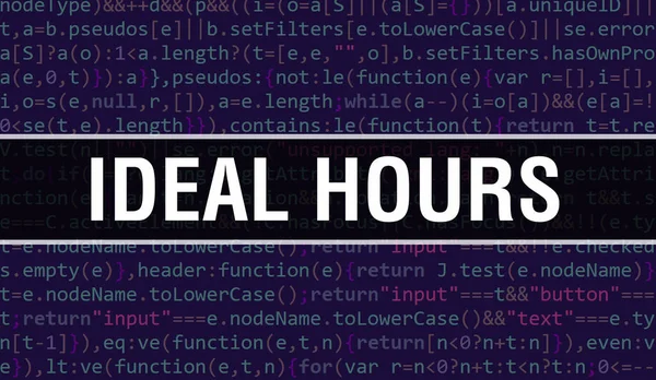 Concepto Ideal Hours Con Partes Aleatorias Código Programa Texto Ideal —  Fotos de Stock