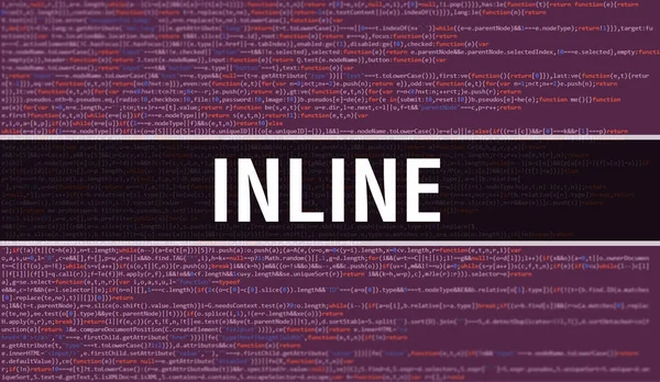 Inline Text Digital Cod Java Conceptul Vectorial Codificare Software Inline — Fotografie, imagine de stoc