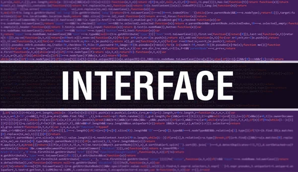 Interface Digital Java Code Text Interface Computer Software Coding Vector — Stock Photo, Image