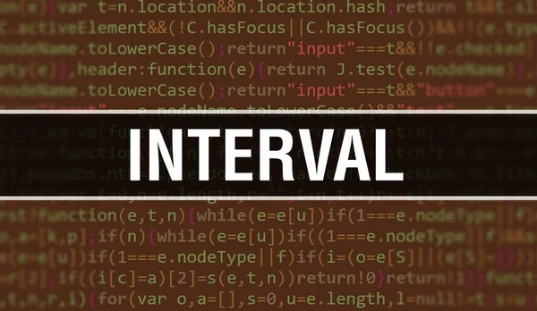 Text Intervalu Napsaný Programovacím Kódu Abstraktní Technologické Pozadí Vývojáře Softwaru — Stock fotografie