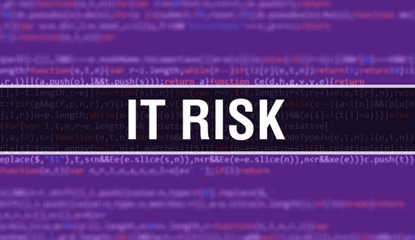Risk Text Written Programming Code Abstract Technology Background Software Developer — Stock Photo, Image