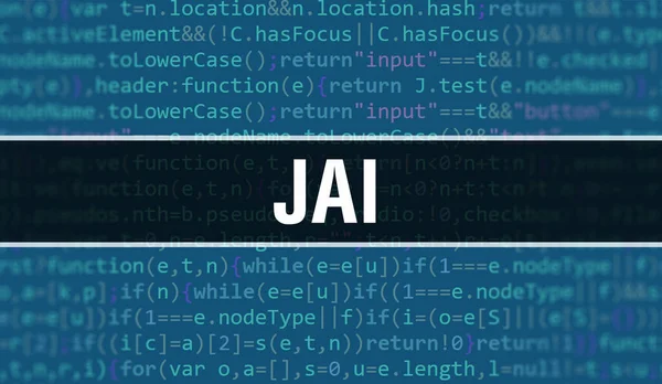Jai Concept Met Random Parts Program Code Jai Tekst Geschreven — Stockfoto