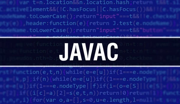 Javac Konzept Mit Zufälligen Teilen Des Programmcode Javac Text Auf — Stockfoto