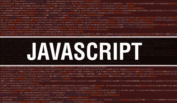 Javascript Concept Met Random Parts Program Code Javascript Met Programmeercode — Stockfoto