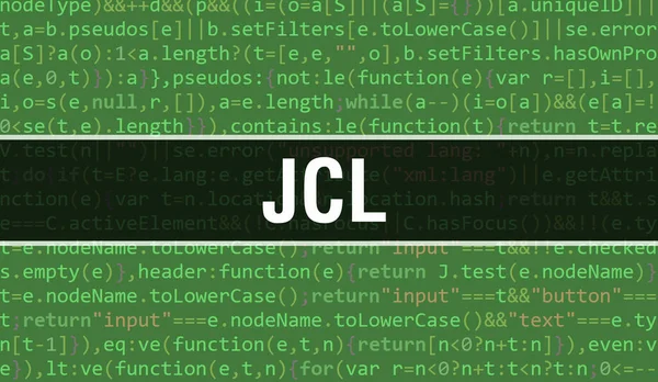 Jcl Com Texto Código Java Digital Conceito Vetor Codificação Software — Fotografia de Stock