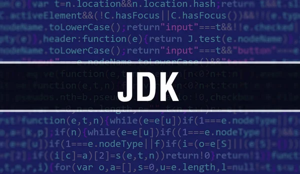 Concepto Jdk Con Partes Aleatorias Del Código Programa Texto Jdk —  Fotos de Stock