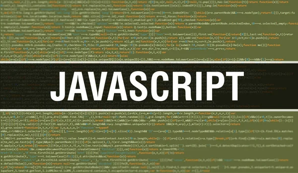 Javascript Com Tecnologia Abstrata Código Binário Background Digital Dados Binários — Fotografia de Stock