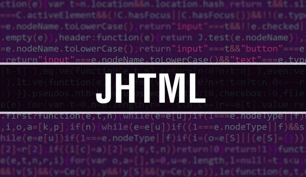 Jhtml Двоичным Кодом Цифровой Технологии Фона Абстрактный Фон Программным Кодом — стоковое фото