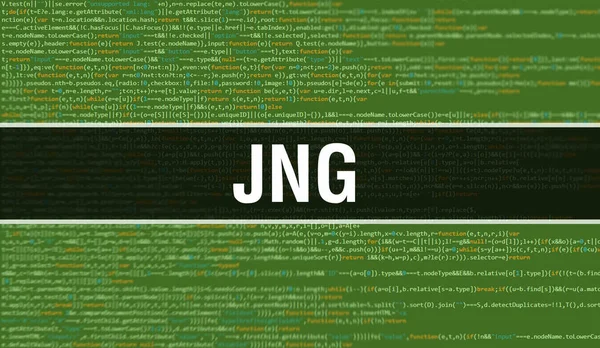 Jng Konzept Mit Zufälligen Programmteilen Jng Mit Programmiercode Abstrakte Technologie — Stockfoto
