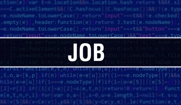 Job Binary Code Digital Technology Background Abstract Background Program Code — Stock Photo, Image