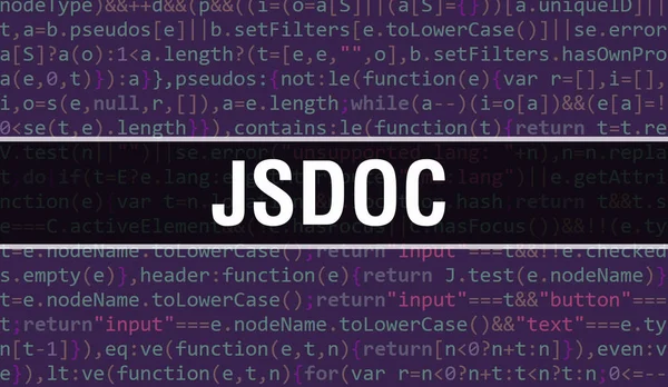 Jsdoc Кодовым Текстом Digital Java Концепция Вектора Кодирования Jsdoc Программного — стоковое фото