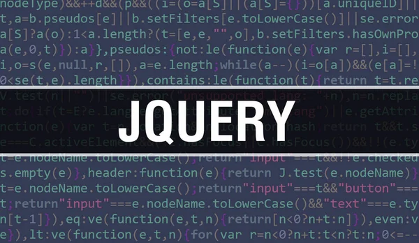 Jquery Met Digitale Java Codetekst Jquery Computer Software Coding Vector — Stockfoto