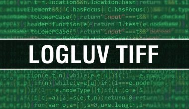 Logluv TIFF yazılım geliştiricisi ve Bilgisayar betiğinin programlama kodu soyut teknoloji arkaplanı üzerine yazılmış metni. Logluv TIFF bilgisayar monitöründe kod kavramı. Kodlama Logluv TIFF programcığı